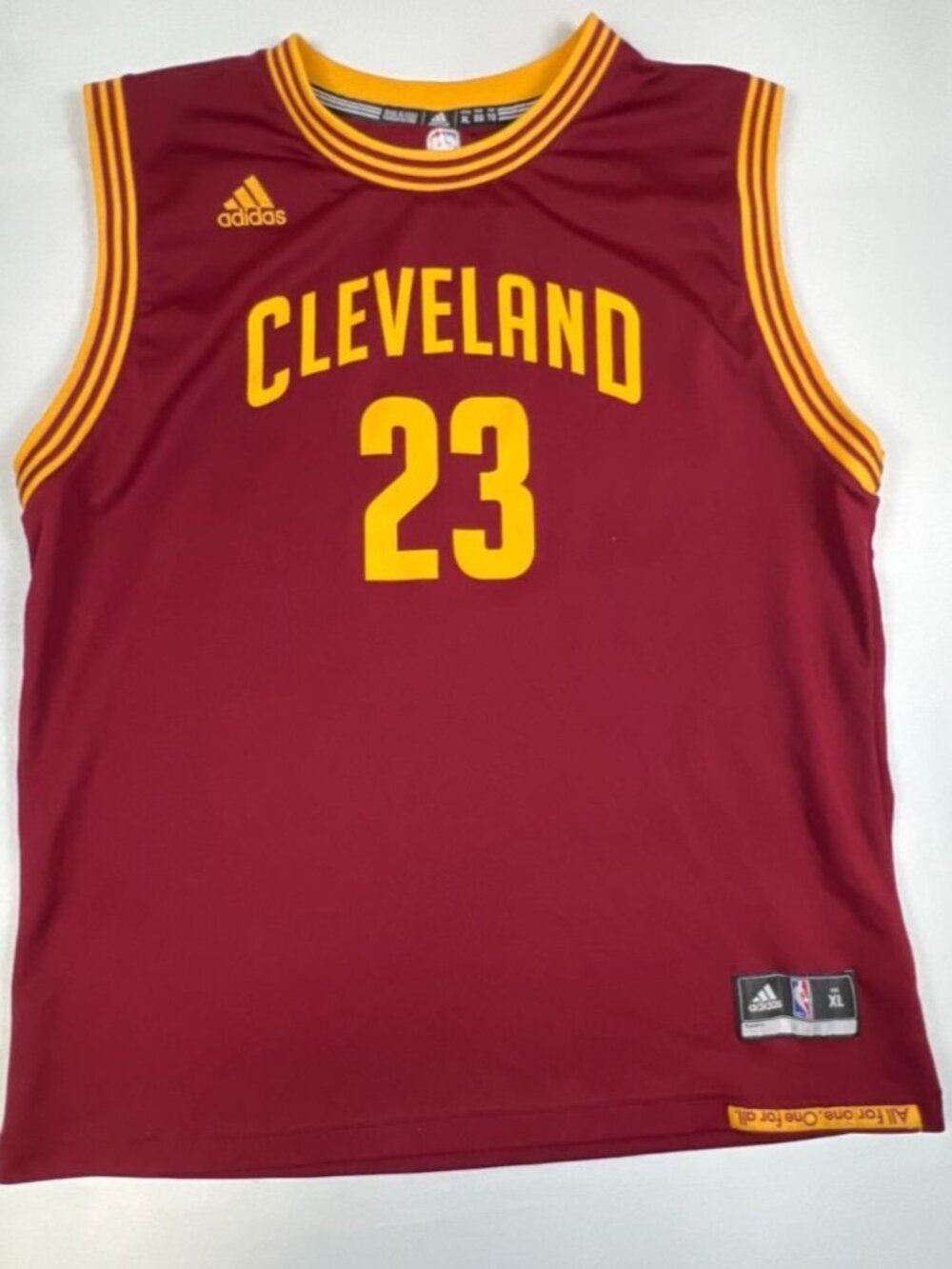 Adidas LeBron James Cleveland Cavaliers Youth XL Jersey Wine Maroon #23 NBA